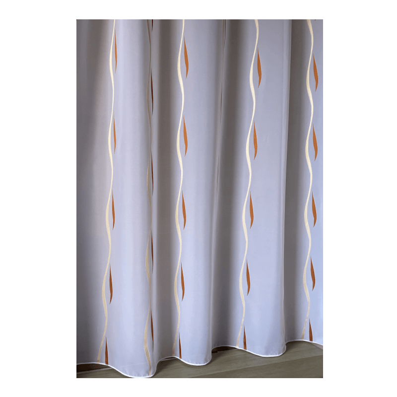 sheer curtain romance terracotta